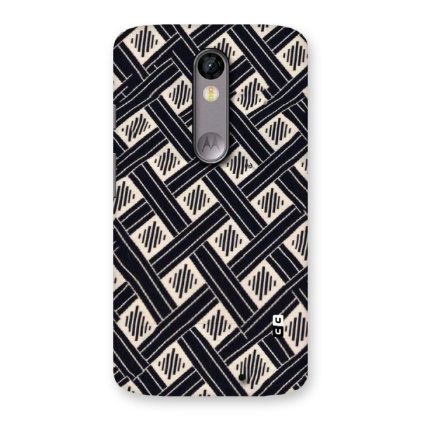 Black Beige Criscros Back Case for Moto X Force