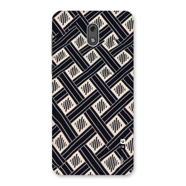 Black Beige Criscros Back Case for Nokia 2