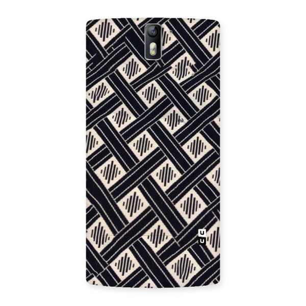 Black Beige Criscros Back Case for One Plus One