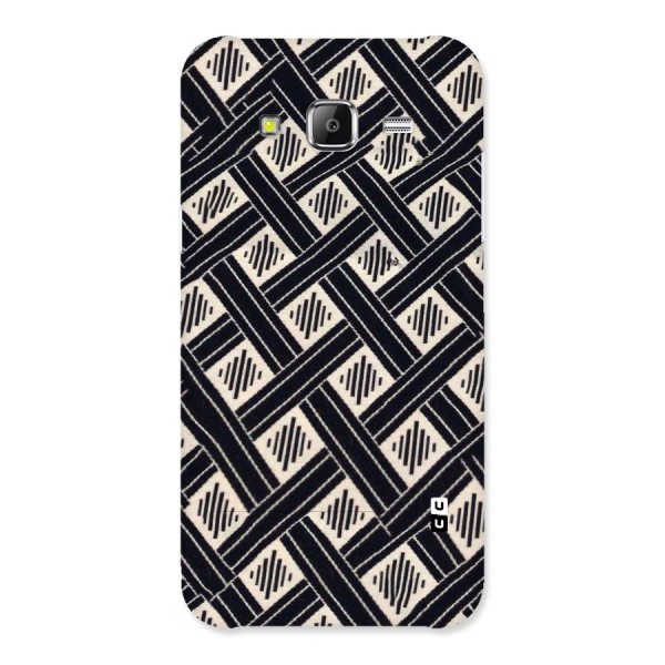 Black Beige Criscros Back Case for Samsung Galaxy J5