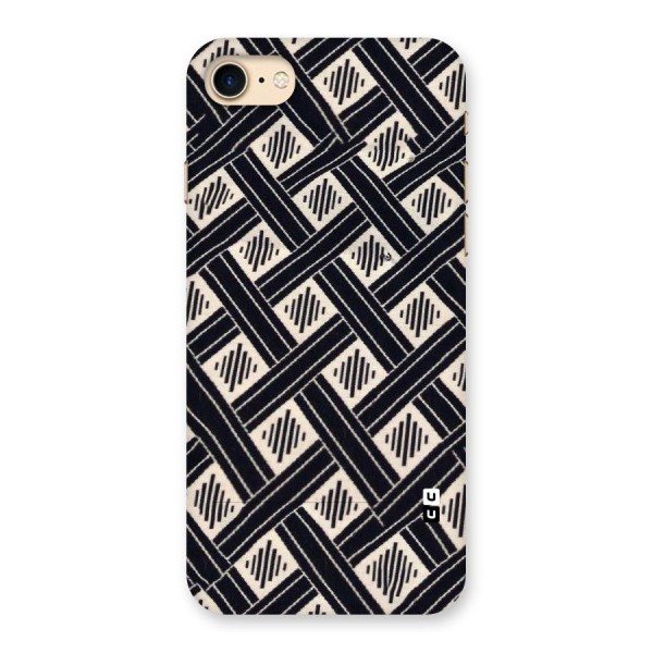 Black Beige Criscros Back Case for iPhone 7