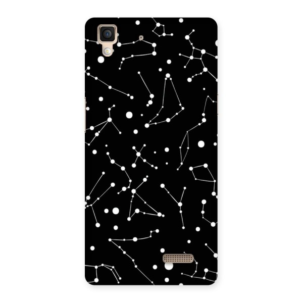 Black Constellation Pattern Back Case for Oppo R7