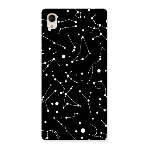 Black Constellation Pattern Back Case for Xperia M4 Aqua