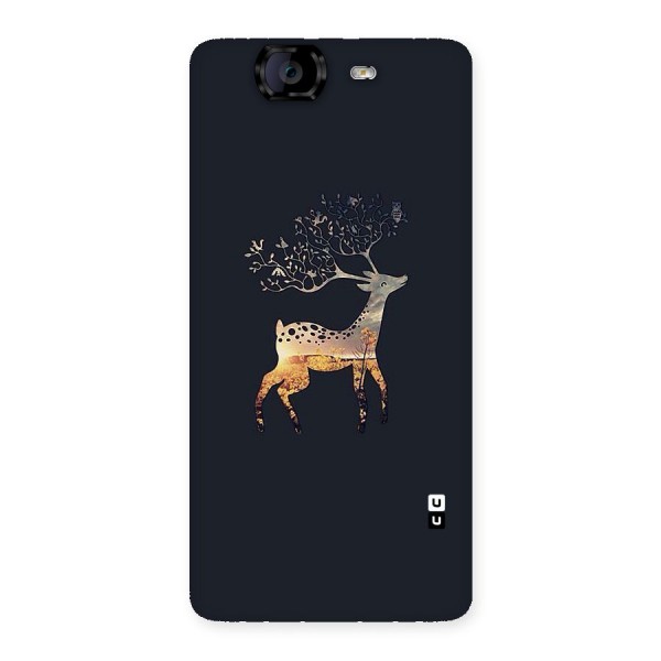 Black Deer Back Case for Canvas Knight A350