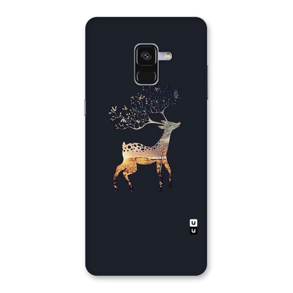 Black Deer Back Case for Galaxy A8 Plus