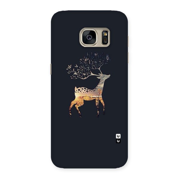 Black Deer Back Case for Galaxy S7