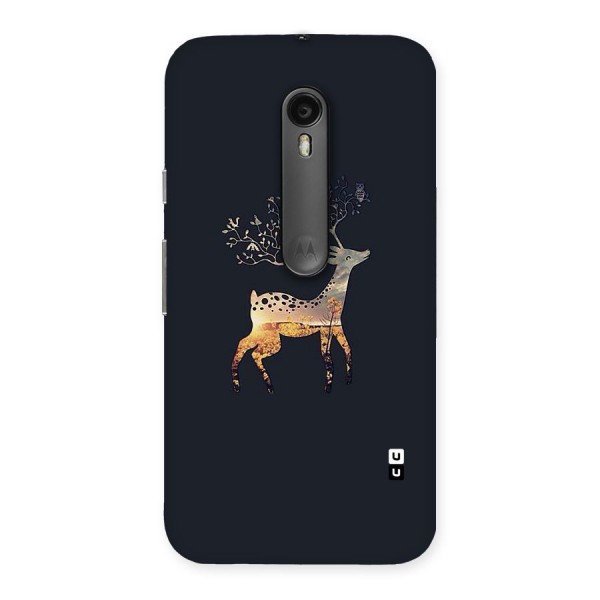 Black Deer Back Case for Moto G3