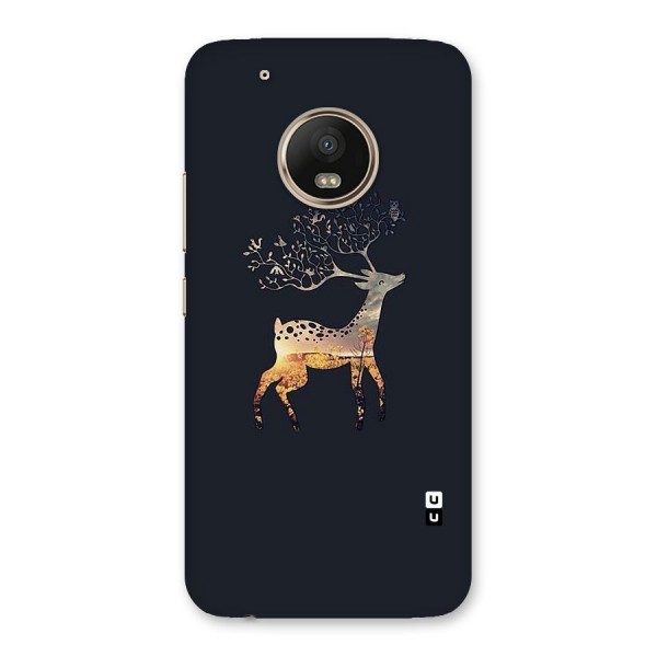 Black Deer Back Case for Moto G5 Plus