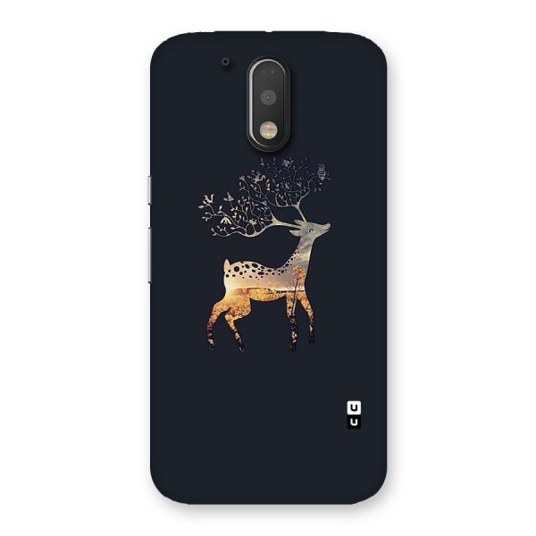 Black Deer Back Case for Motorola Moto G4 Plus