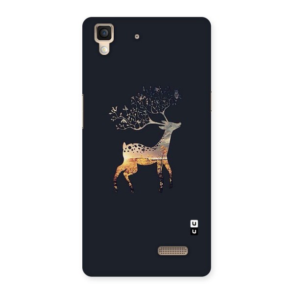 Black Deer Back Case for Oppo R7