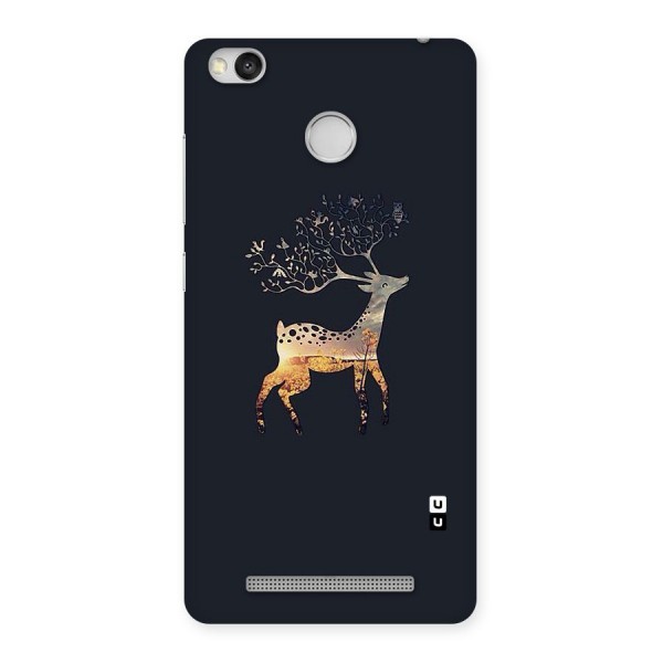 Black Deer Back Case for Redmi 3S Prime