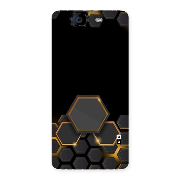 Black Gold Hexa Back Case for Canvas Knight A350