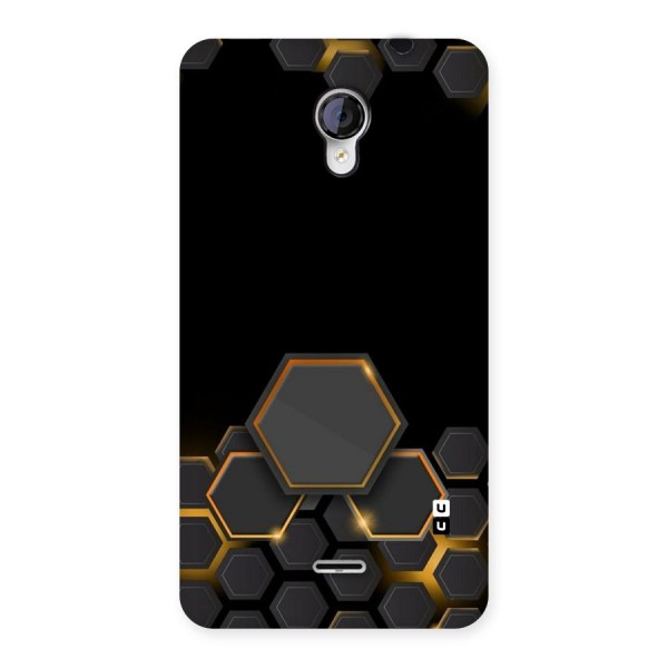 Black Gold Hexa Back Case for Micromax Unite 2 A106