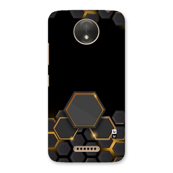 Black Gold Hexa Back Case for Moto C Plus