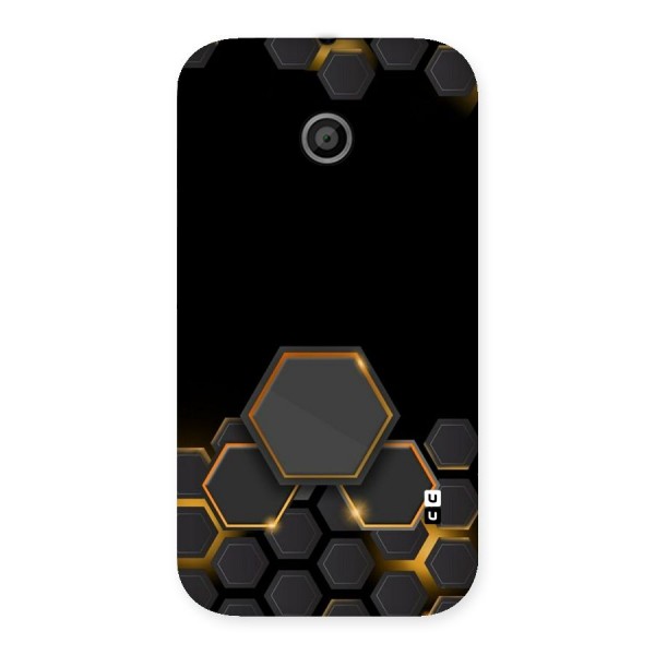 Black Gold Hexa Back Case for Moto E