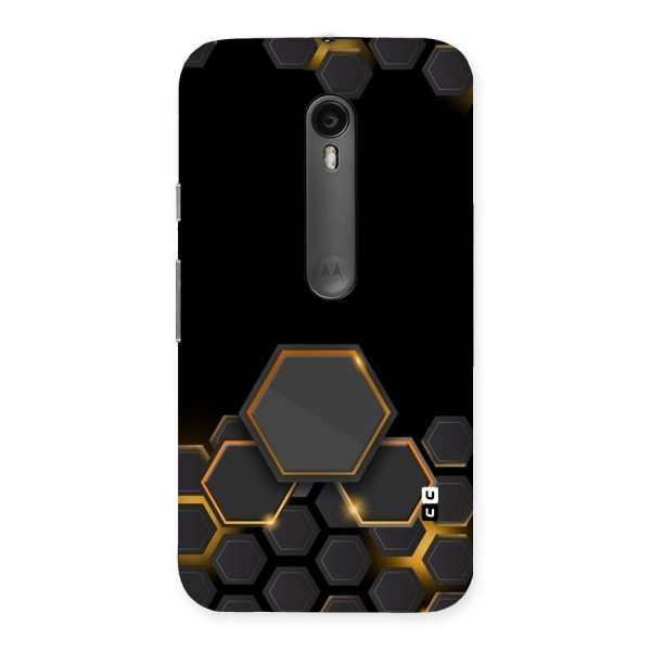 Black Gold Hexa Back Case for Moto G3