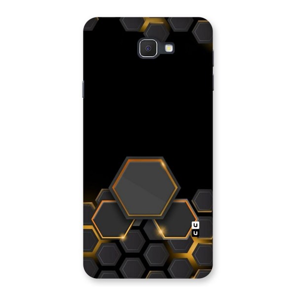 Black Gold Hexa Back Case for Samsung Galaxy J7 Prime