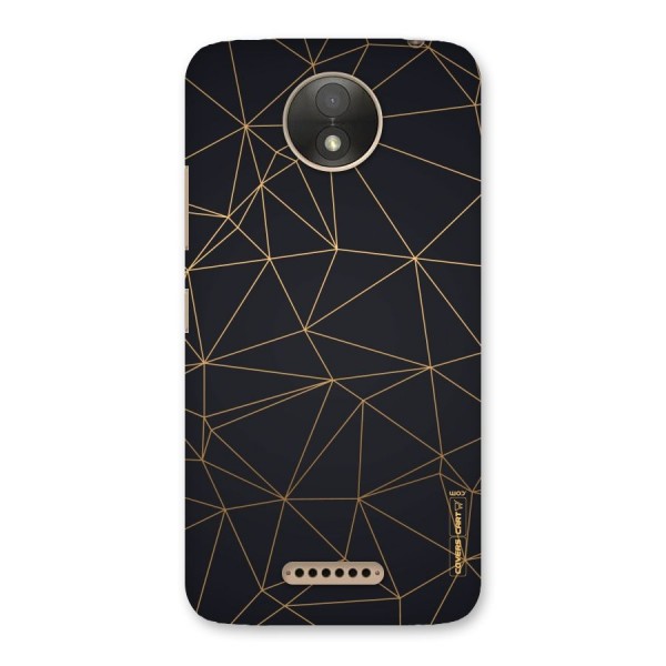 Black Golden Lines Back Case for Moto C Plus