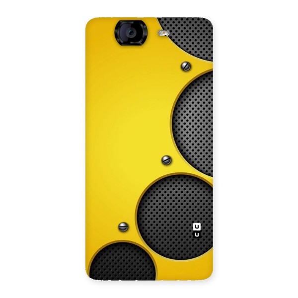 Black Net Yellow Back Case for Canvas Knight A350