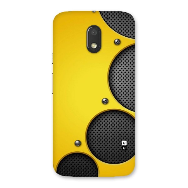 Black Net Yellow Back Case for Moto E3 Power