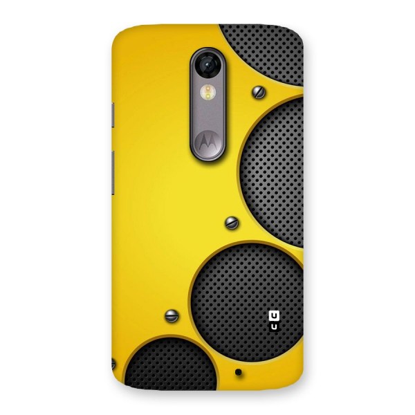 Black Net Yellow Back Case for Moto X Force