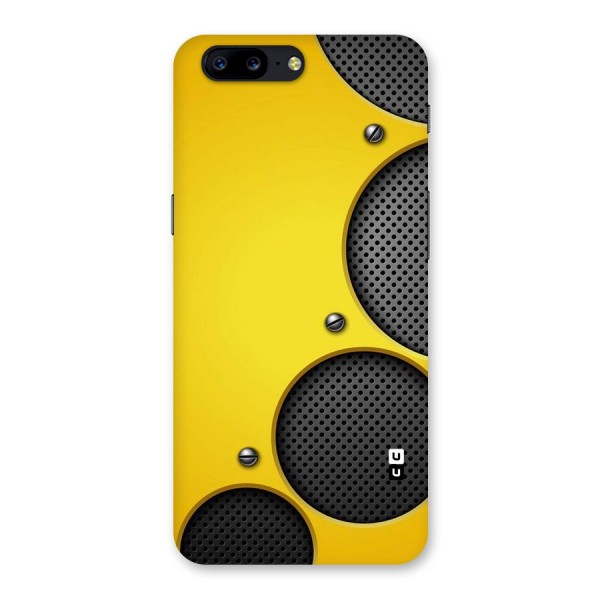 Black Net Yellow Back Case for OnePlus 5