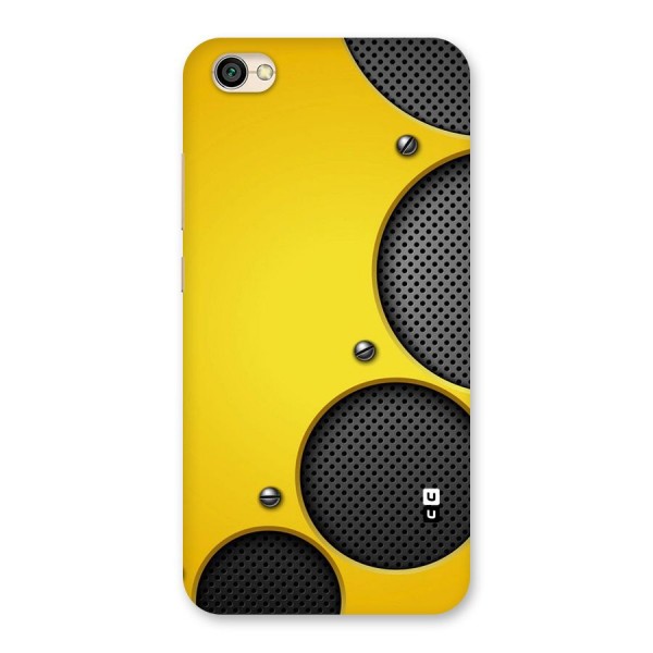 Black Net Yellow Back Case for Redmi Y1 Lite