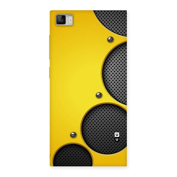 Black Net Yellow Back Case for Xiaomi Mi3