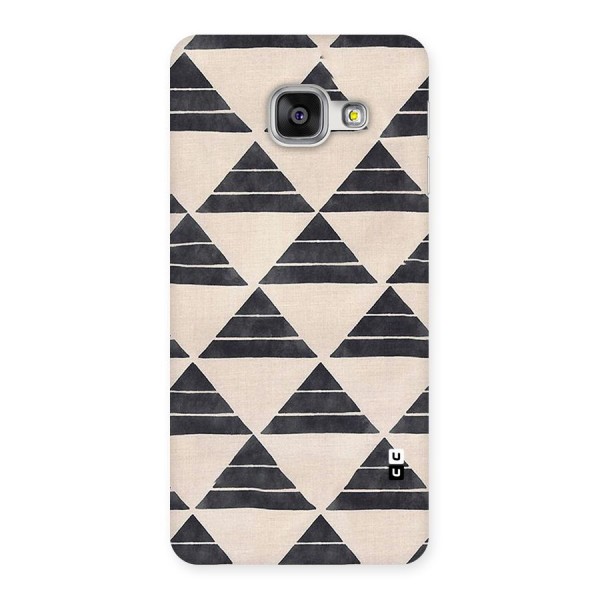 Black Slant Triangles Back Case for Galaxy A3 2016