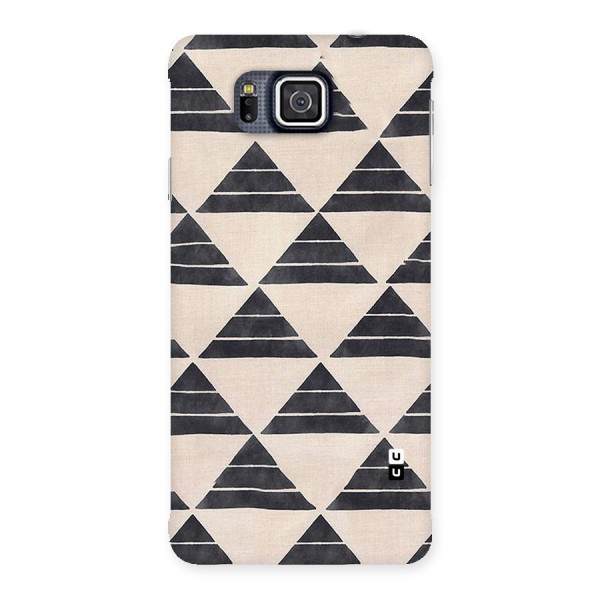 Black Slant Triangles Back Case for Galaxy Alpha