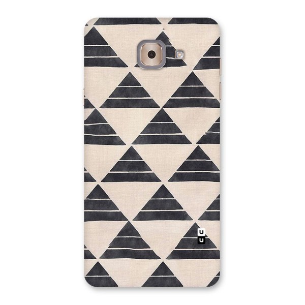 Black Slant Triangles Back Case for Galaxy J7 Max