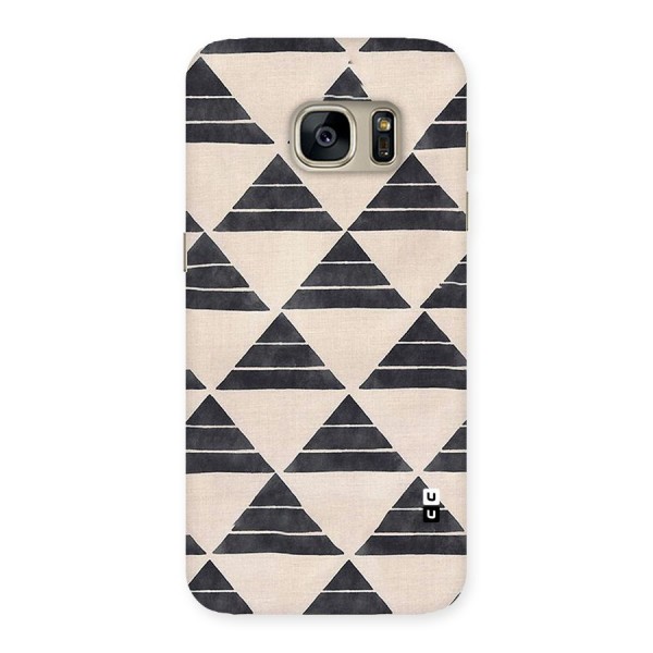 Black Slant Triangles Back Case for Galaxy S7