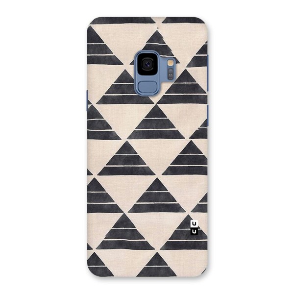 Black Slant Triangles Back Case for Galaxy S9