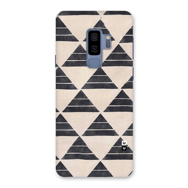 Black Slant Triangles Back Case for Galaxy S9 Plus