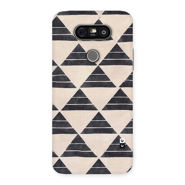 Black Slant Triangles Back Case for LG G5