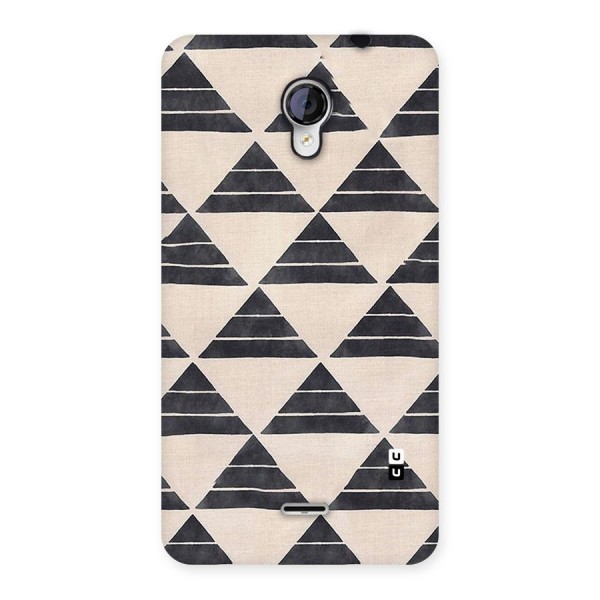 Black Slant Triangles Back Case for Micromax Unite 2 A106