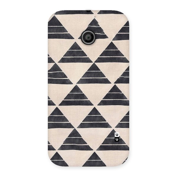 Black Slant Triangles Back Case for Moto E