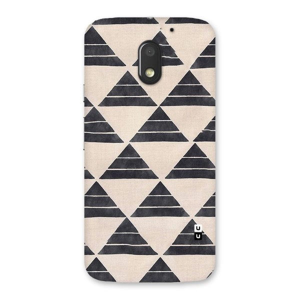 Black Slant Triangles Back Case for Moto E3 Power