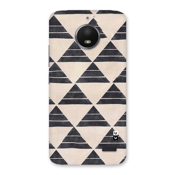 Black Slant Triangles Back Case for Moto E4