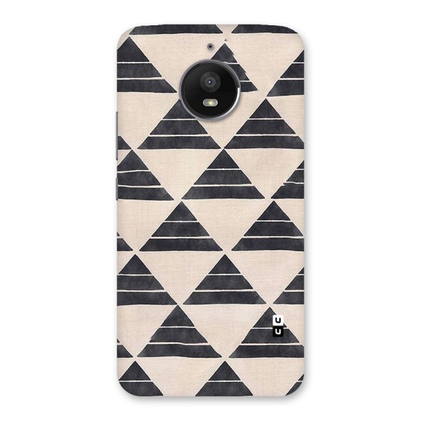 Black Slant Triangles Back Case for Moto E4 Plus