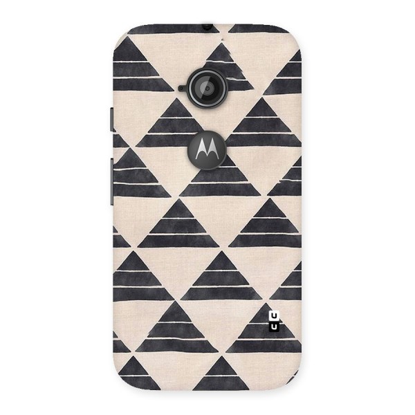 Black Slant Triangles Back Case for Moto E 2nd Gen