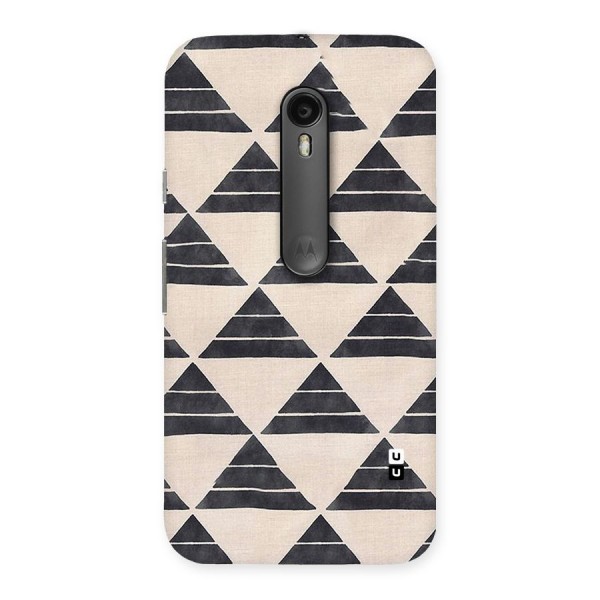 Black Slant Triangles Back Case for Moto G3