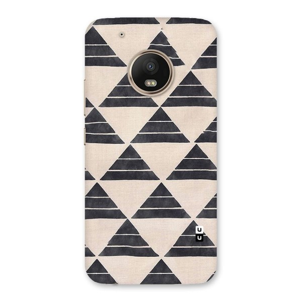 Black Slant Triangles Back Case for Moto G5 Plus