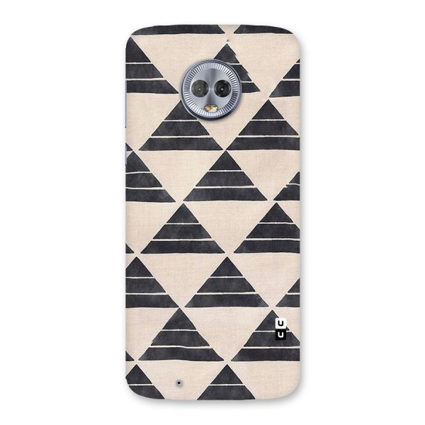 Black Slant Triangles Back Case for Moto G6