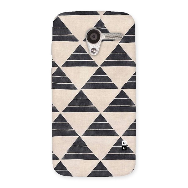 Black Slant Triangles Back Case for Moto X