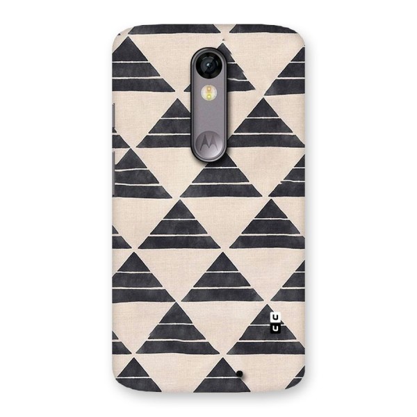 Black Slant Triangles Back Case for Moto X Force