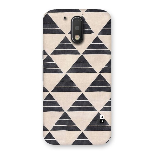 Black Slant Triangles Back Case for Motorola Moto G4