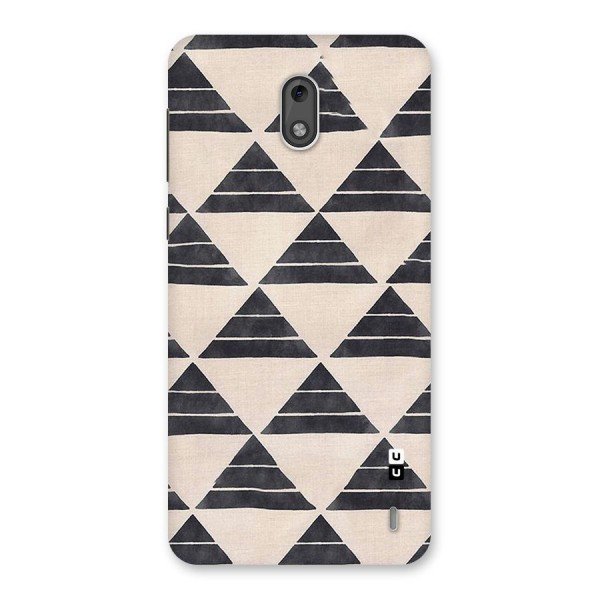 Black Slant Triangles Back Case for Nokia 2