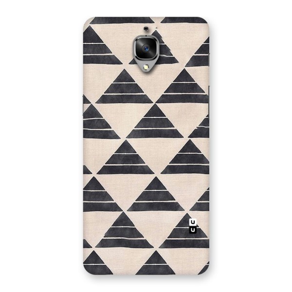 Black Slant Triangles Back Case for OnePlus 3T