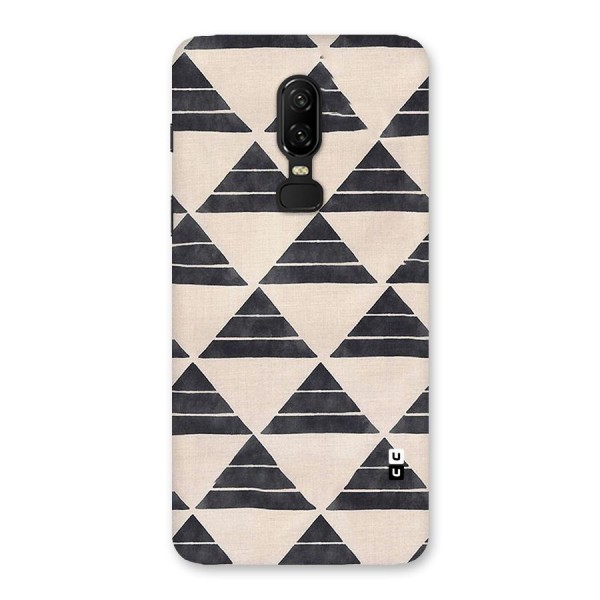 Black Slant Triangles Back Case for OnePlus 6